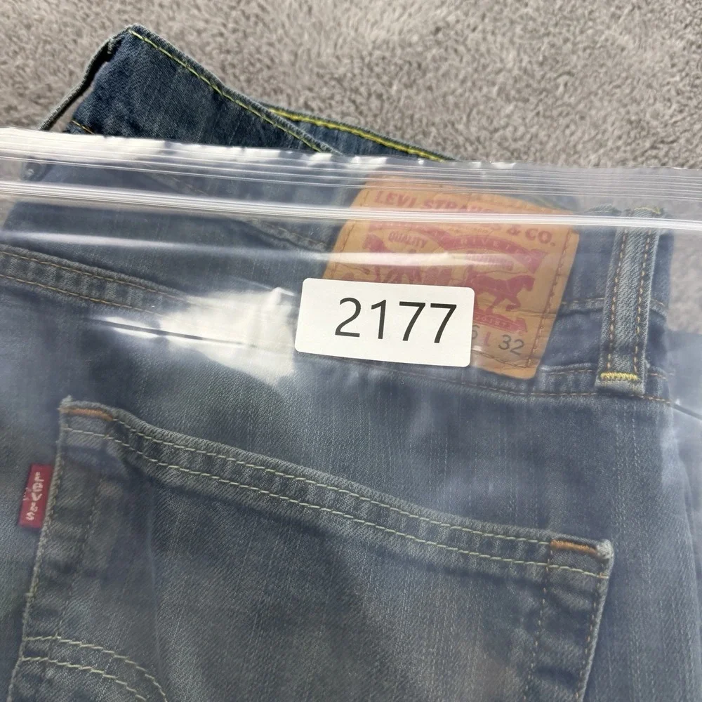 Levis 511 Slim Fit Skinny Jeans‎ Mens 36x32 Blue Medium Wash Mid Rise